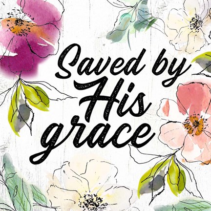 Framed Saved by His Grace Print