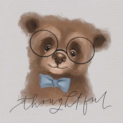 Framed Thoughtful Bear Print