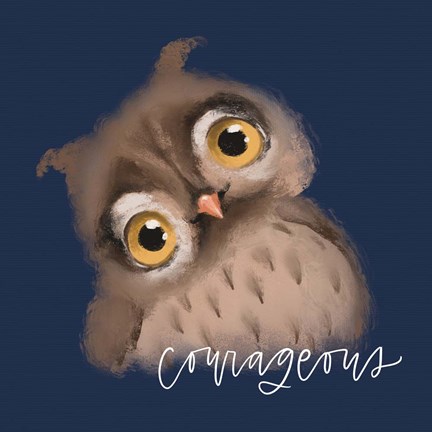 Framed Courageous Owl Print
