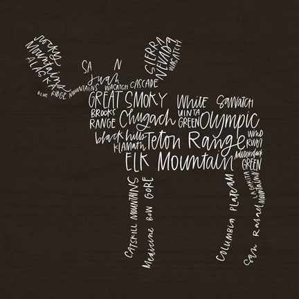 Framed Moose Lodge Print