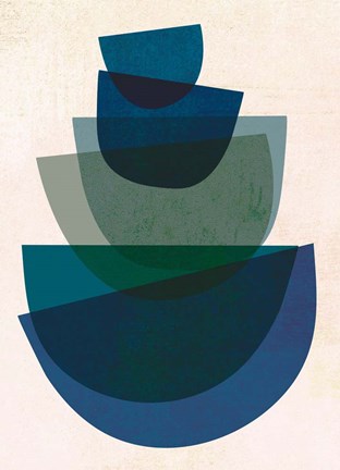 Framed Blue Bowls Print