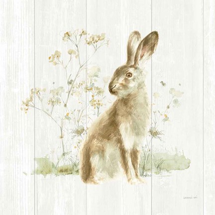 Framed Meadows Edge VII on Wood Print