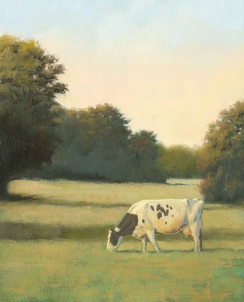 Framed Morning Meadows I Print