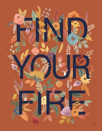 Framed Harvest Garden III Rust Print