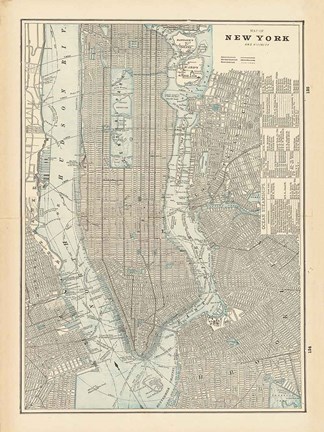 Framed New York City Map Print