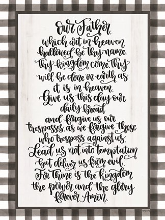 Framed Lord&#39;s Prayer Print