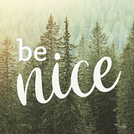 Framed Be Nice Print