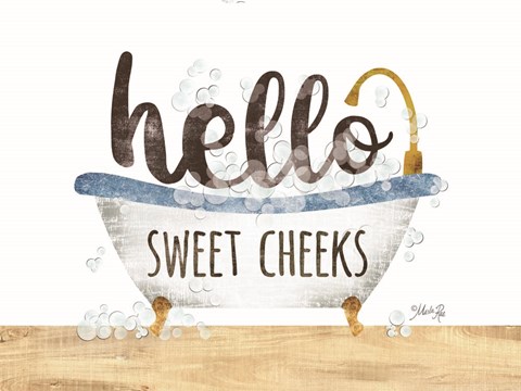 Framed Hello Sweet Cheeks Print