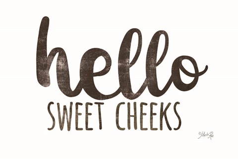 Framed Hello Sweet Cheeks Print