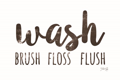 Framed Wash-Brush-Floss-Flush Print