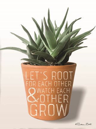 Framed Succulent Watch Each Other Grow Print