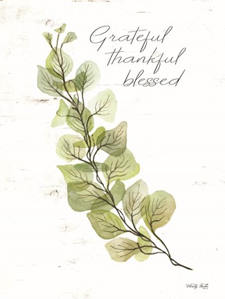 Framed Grateful Thankful Blessed Print