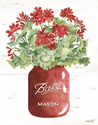 Framed Patriotic Red Jar Print