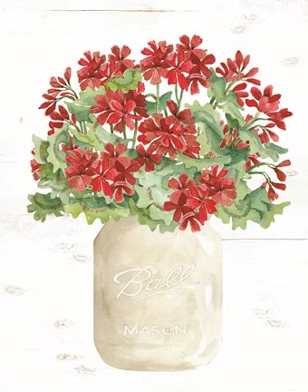 Framed Patriotic White Jar Print