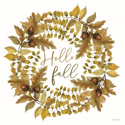 Framed Hello Fall Wreath Print