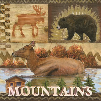 Framed Mountains Print