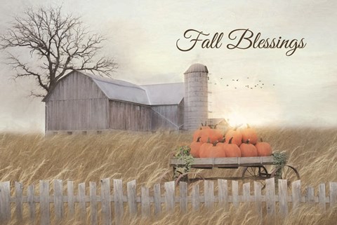 Framed Fall Blessings Print