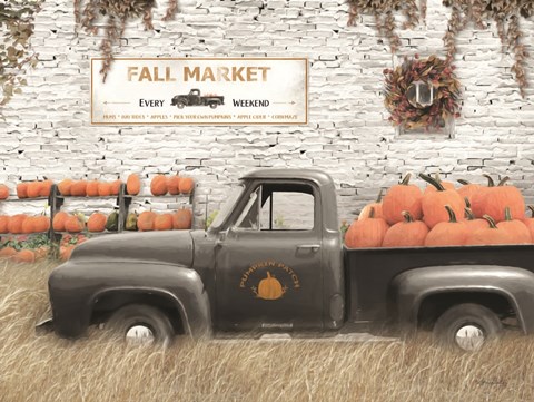 Framed Fall Pumpkin Market Print