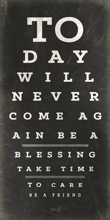 Framed Eye Chart III Print