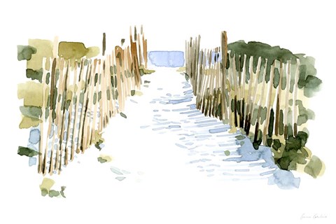 Framed Beach Impressions I Print