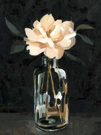 Framed Dark Rose Arrangement I Print