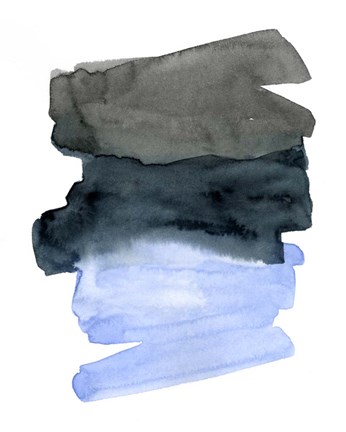 Framed Blue Passages I Print