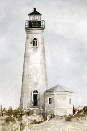 Framed Rustic Lighthouse I Print