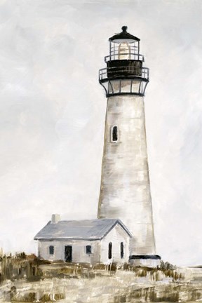 Framed Rustic Lighthouse II Print