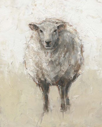Framed Fluffy Sheep I Print