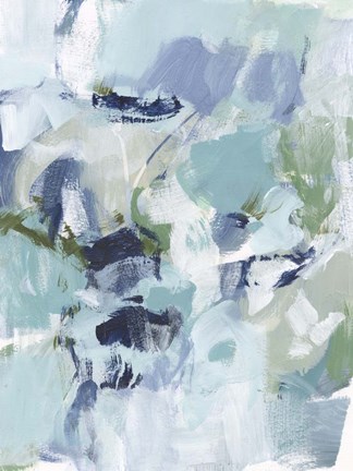 Framed Azure Abstract I Print