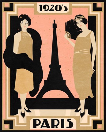 Framed 1920&#39;s Paris I Print