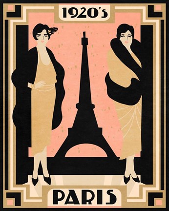 Framed 1920&#39;s Paris II Print