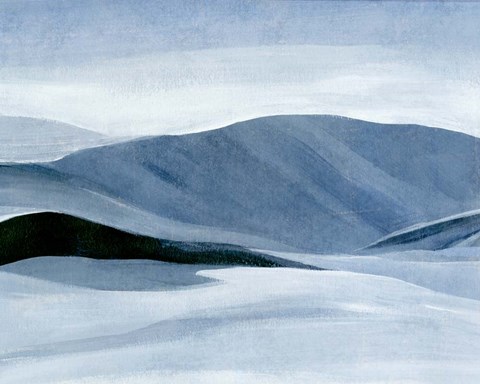 Framed Indigo Range I Print