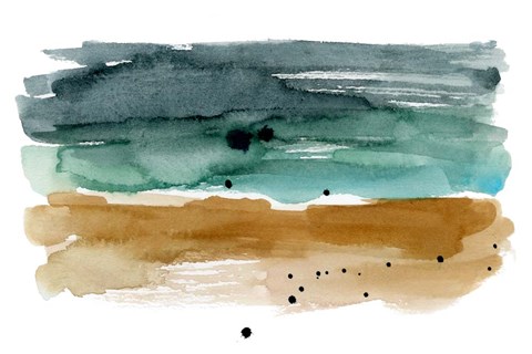 Framed Shoreline Strokes I Print