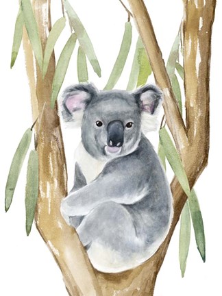 Framed Woodland Koala I Print