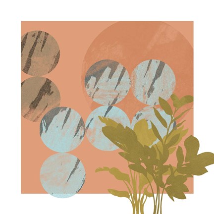 Framed Halftone Dots II Print