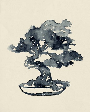 Framed Indigo Bonsai IV Print