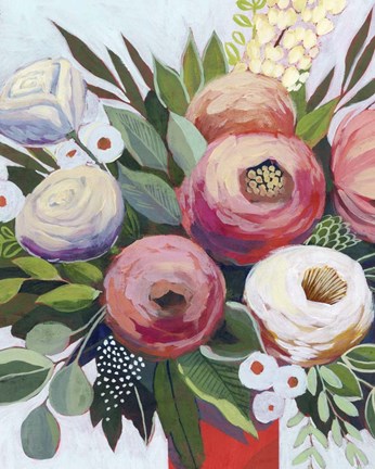 Framed Lustrous Bouquet II Print