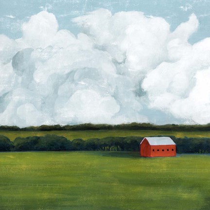 Framed Lone Barn II Print