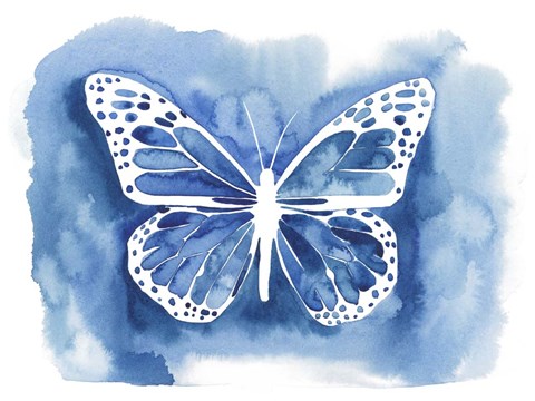 Framed Butterfly Inkling I Print