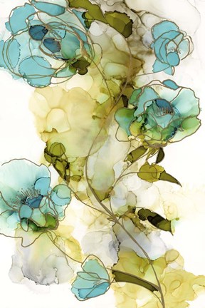 Framed Flower Facets I Print