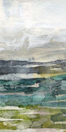 Framed Crackled Marshland II Print