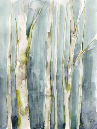 Framed Treeline Watercolor II Print