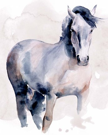 Framed Horse in Watercolor I Print