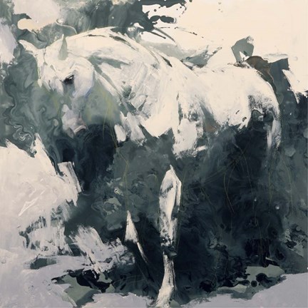 Framed Study in Green Print