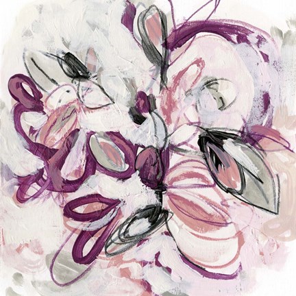 Framed Fuchsia Floral I Print