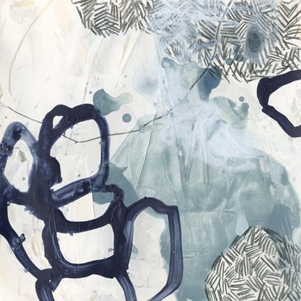 Framed Blue Slate IV Print