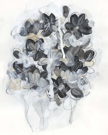 Framed Monochrome Flora II Print