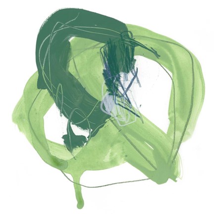 Framed Jade Schematic I Print