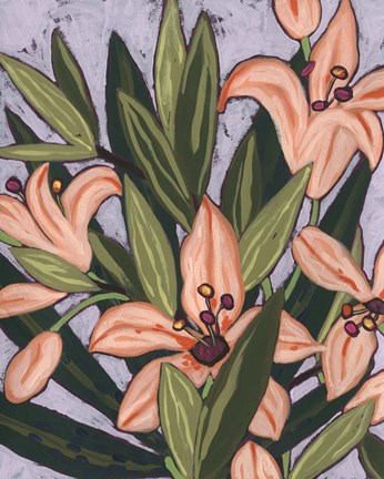 Framed Island Lily I Print